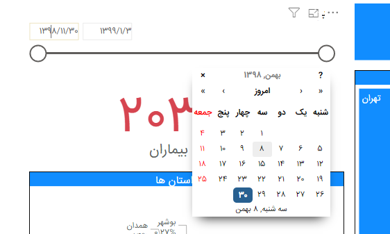 تقویم و تاریخ فارسی Power BI